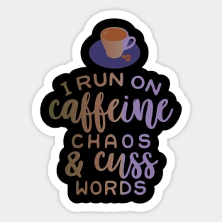 caffeine chaos Sticker